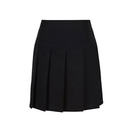 Trutex Junior Drop Waist Pleated School Skirt School Uniform (Age 7 Years, 14" Length, Black)