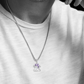 YAFEINI Empty Tomb Necklace Sterling Silver Empty Tomb Cross Necklace He is Risen Easter Christian Jewelry for Men