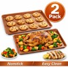 Ihanini Set of 2 Nonstick Copper Baking Sheets, 11" x
