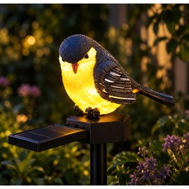 Solar Bird Garden Stake Light for Outdoor Décor – Resin LED Accent Light for Lawns, Pathways & Flower Beds
