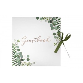 YöL Wedding Guest Book Green Eucalyptus Gold Foil Hard Cover 60 Blank Pages Marriage Engagement Planning Ideas