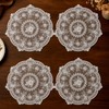 4 Pcs Lace Placemats Retro Lace French Crochet Doilies 13