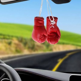 Mini Boxing Gloves Miniature Boxing Accessories Hanging Boxing Bag Gloves Decorative Boxing Toys for Home Car Christmas Boxing Party Decor (Pink)