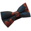 Bowties.jp bd610 Brown Orange Flower Botanical Pattern Bow Tie Bowtie