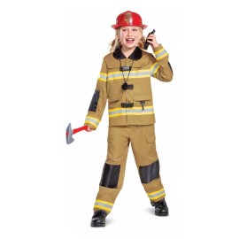Disguise Disfraz De Bombero Para Niños Con Casco Y Accesorios Disguise Deluxe Importado