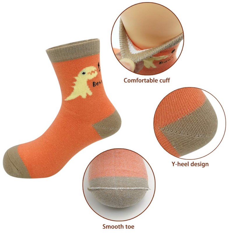 Zumou - Calcetines de algodón para niños pequeños, 5/10 unidades,