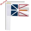 10 Pack Newfoundland and Labrador Handheld Small Flag,Mini NL Hand