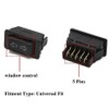 TA-VIGOR 6pcs 5 Pins Universal Power Window Switch, Momentary Electric