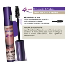Máscara De Pestañas Waterproof Prosa 4 En 1 ( 13g) Maxi Volumen Tapa Morada