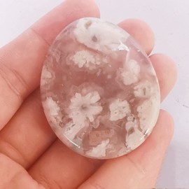 Manekieko Natural Sakura Agate Water Drops Chakra Thumb Worry Stone Stress Relax Healing Reiki Crystal Bags Palm Stones