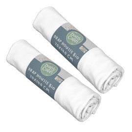 BabyCalin Fitted Sheets Organic 70 x 140 x 17 cm Pack of 2