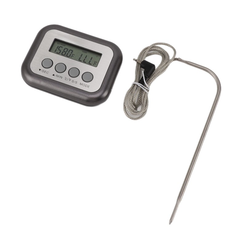 Kichen Timer Thermometer Stainless Steel Probe Digital Cooking Meat Thermometer
