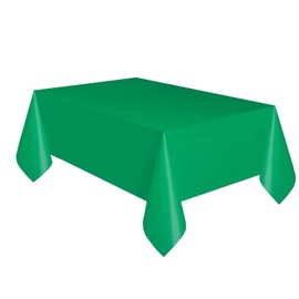 Emerald Green Plastic Tablecloth, 108" x 54"