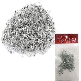 100 Small Safety Pins SILVER Color Mini 18mm Metal Sewing Art Craft Size Tiny Tag Dress Pin (Silver)