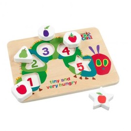 Rainbow Designs Tiny & Very Hungry Caterpillar Wooden Jigsaw Puzzle - Toddler Puzzles, Wooden Jigsaw, Caterpillar Toy Motor Skills Development Toy 24+ Months