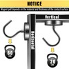 FINDMAG 6 Pack Magnetic Hooks, Black, 60 lbs Neodymium Magnetic