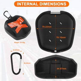 ARGOMAX Sports Mouth Guards Case, Compatible with various brands of Mouth guards(Not Lip Guard), Universal Storage Case for Adult & Youth Sizes, black+orange.
