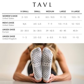 TAVI Women’s Savvy Grip Socks - Pilates Socks with Grips for Women, Slipper Socks for Pilates, Yoga, and Ballet, Barre Socks Below Freezing Medium