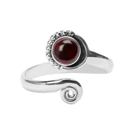 Garnet Stone Toe Ring 925 Sterling Silver Ring Feet Body Jewellery Handame Toe Ring Gemstone Adjustable Toering For Girls Women Gift Jewellery Garnet Stone Ring Midi Ring