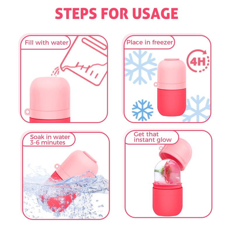 Ice Roller for Face,Gua Sha Facial Tool 2pcs Set,Updated Roller