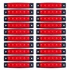 TMH (Pack of 20) 20 Pcs 3.8" 6 LED Red