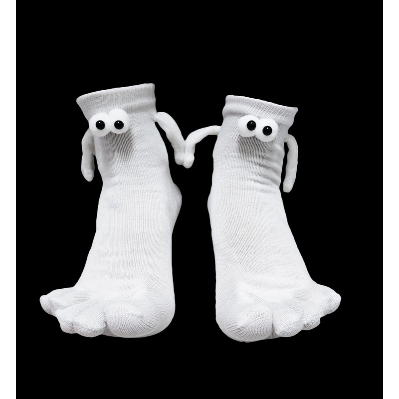 Pingyongchang Toe Socks For Women Funny Holding Hands 3d Eyes