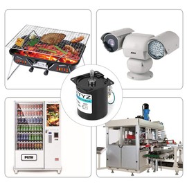 68KTYZ AC 220V 28W Small Electric Adjustable Low Speed Permanent Magnet Synchronous Motor CW/CCW 2.5/20/30/110 RMP High Torque Claw-pole Type for Turntable Rotisserie(2.5 RMP )