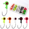 Dr.Fish 30 Pack Crappie Jig 6 Colors 3D Eyes Fishing