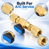 G1/4 Brass Refrigeration Ball Valve Adapter, HVAC Refrigerant Charging Vacuum