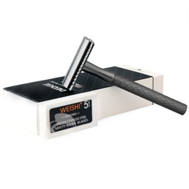 DEDGE Double Edge Eco Safety Razor Multi-Rhombus Cutting Handel Single Blade Razor for Women, Reusable Razor, with 5 Premium Razor Blades(Space Gray)