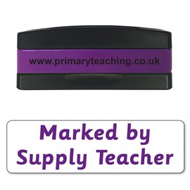 Stackable Marked By Supply Teacher Pre Inked School Teachers Feedback Marking Stamper Stamp 44x13mm Primary Teaching Services