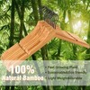TOPIA HANGER Bamboo Wooden Hangers, Clothes Hangers with Rotatable Black