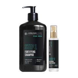 Arganicare Men Fortifying Hair Root Strengthening Shampoo 400ml + Men Reviving Hair Oil Serum 60ml