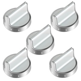 MOOTVGOO 5 Pack W10766544 Gas Stove knobs, Stainless Steel Cooktop Knobs Replacements for Whirlpool Gas Range WFG540H0ES0, Replace W10430807, W10676228, AP5958476, 4248219, EAP10067059, PS10067059