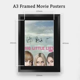 HWC Trading FR A3 Big Little Lies Nichole Kidman Gifts Printed Signed Autograph Poster for TV Memorabilia Fans - A3 Framed
