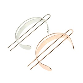 TOVINANNA 2pcs Chic U-shaped Hairpins Simple Alloy Hair Sticks for Women's Daily Photo Party