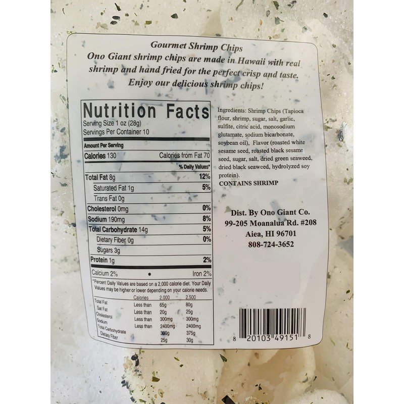 Gourmet Ono Giant Shrimp Chips with Furikake XL