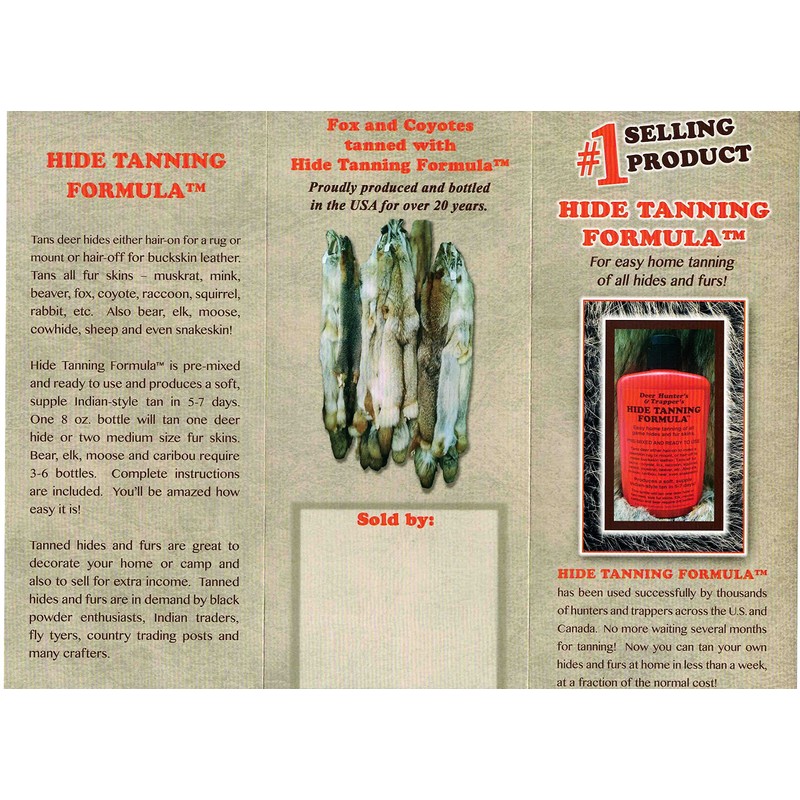 Deer Hunter's & Trapper's Hide & Fur Tanning Formula Multi