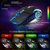 Wireless Gaming Keyboard and Mouse,Rainbow Backlit Rechargeable Keyboard Mouse with