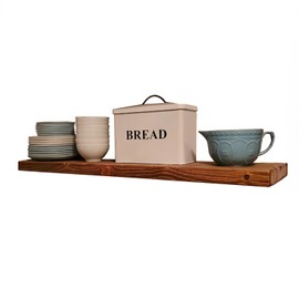 Joel's Antiques 42 Inch Wooden Floating Shelves for Wall - 42x10x2 in - Made of Natural Wood - Long Heavy Duty Rustic Wall Shelves for Bedroom - Perfect for Living Room, Kitchen - Medium Brown