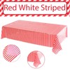 2PCS Disposable Red and White Striped Table Cloth Table Cover,Circus