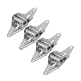 Alcan Industrial Steel Garage Door Replacement Hinge (#2) - Galvanized Finish (Pack of 4) - 2.67" W x 7.375" L