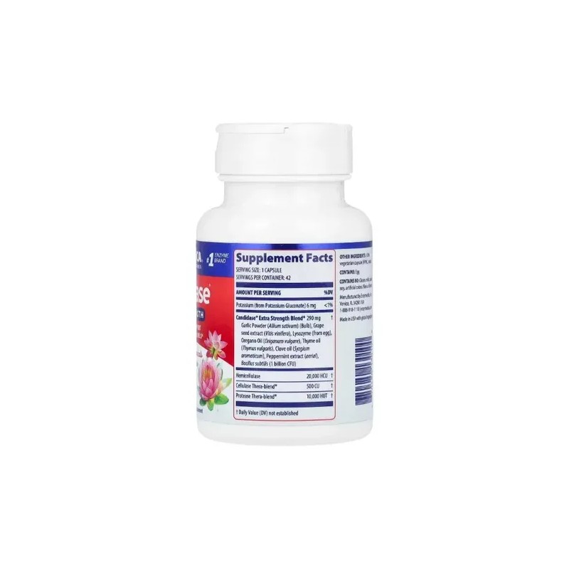 Suplemento Probiótico Enzymedica Candidase Extra Fuerte para Cápsulas Digestivas de