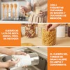 7 Recipientes Herméticos de Vidrio con Tapa de Bambú (Diferentes