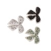 18pcs Bow Knot Rhinestones Patches Silver Black Green Exquisite Iron