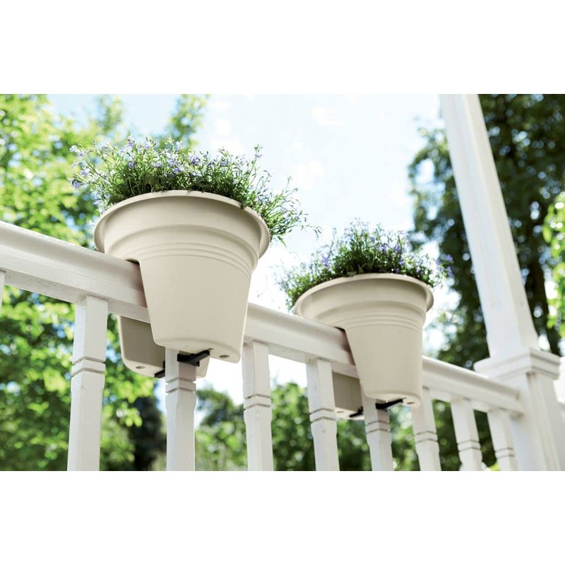 Elho green basics flower bridge 30cm planter - cotton white