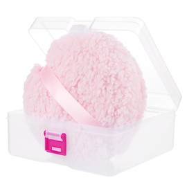 Powder Puff, 6 Inch Body Powder Puff with Storage Container Pink Soft Powder Puff for Body Powder Large Dust Puffs for Women Body Powder Applicator