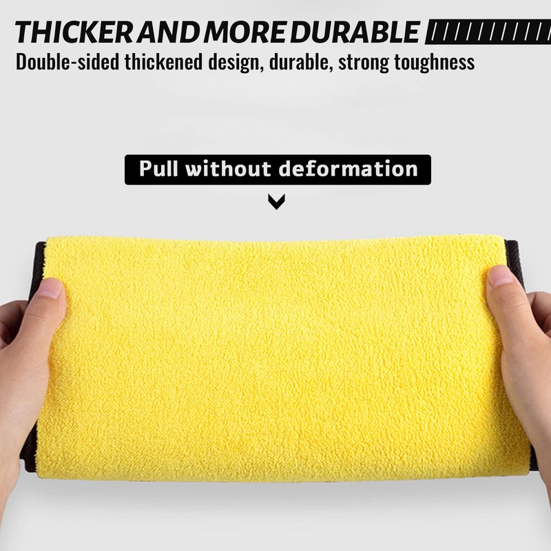 Microfiber Cleaning Cloths, 6 PCS Soft Material Microfiber Towels for