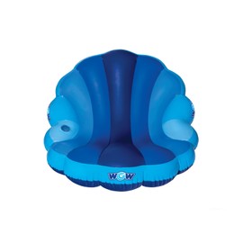 WOW Sports Indigo Lounger - Mermaid Shell Pool Float for Kids & Adults - Ergonomic Floating Water Chair