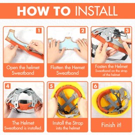 KOLIBROX Hard Hat Sweat Band with Liners. Hardhat Band Liner That Keeps You Cool & Dry, Welding Hard Hat Band Accessories Cool Hard Hat Band, Durable Comfort Solutions, Adjustable Hard Hat Bands